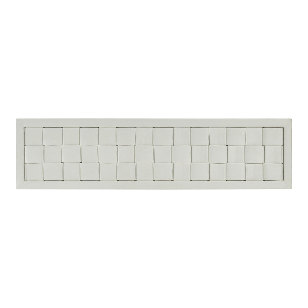 Testiera Imbottita Tervo da Parete per Letto Francese 140 x 50 cm - Grigio [en.casa]