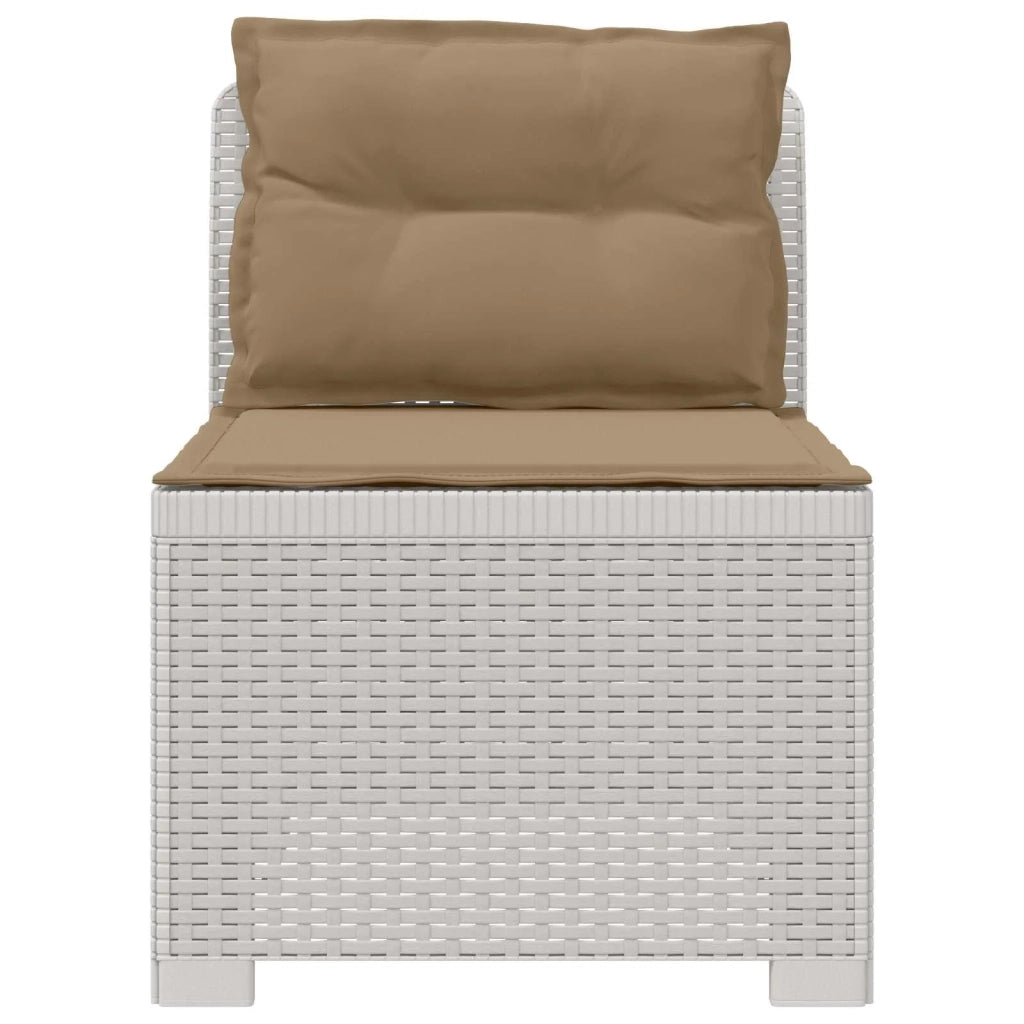 Divano da esterno-Divano da Giardino a 1 Posto con Cuscini Aspetto Rattan PP 750739