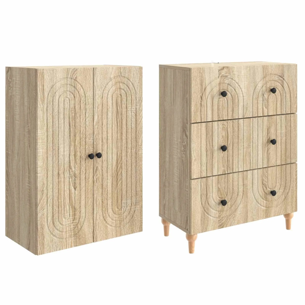 Set di armadi 2 pcs 66 x 34,5 x 90 cm Legno ingegnerizzato
