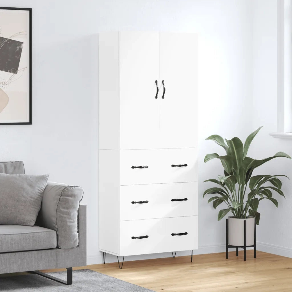 Credenza Bianca 69,5x34x180 cm in Legno Multistratocod mxl 131423