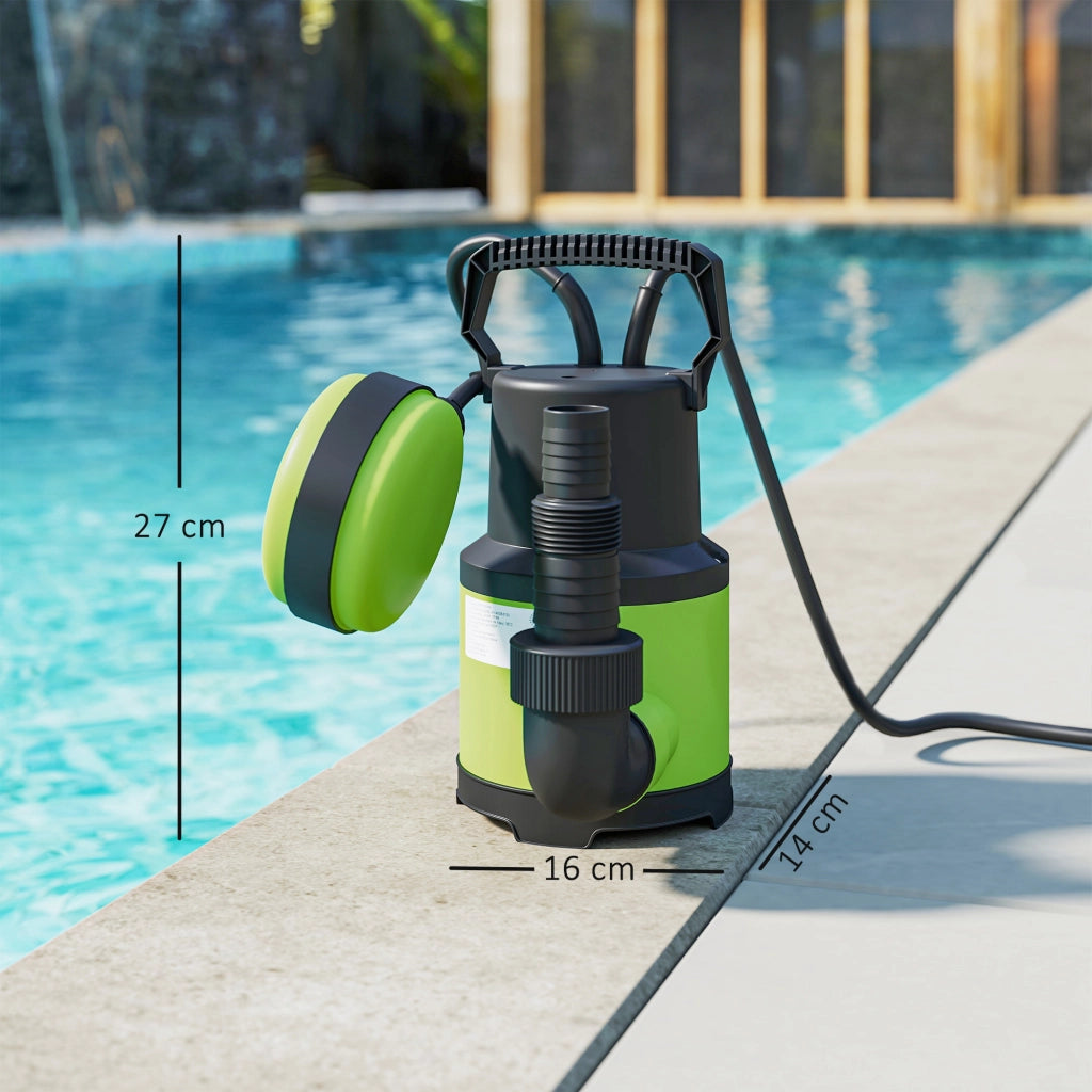 Pompa Sommersa per Acque Sporche 400W 9000L/h ¨C zephmum ¨C Verde
