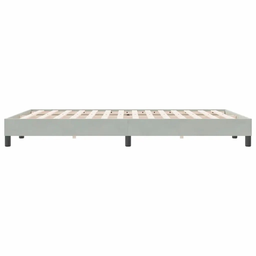 Letto a Molle senza Materasso Grigio Chiaro 140x220cm Velluto 3315873