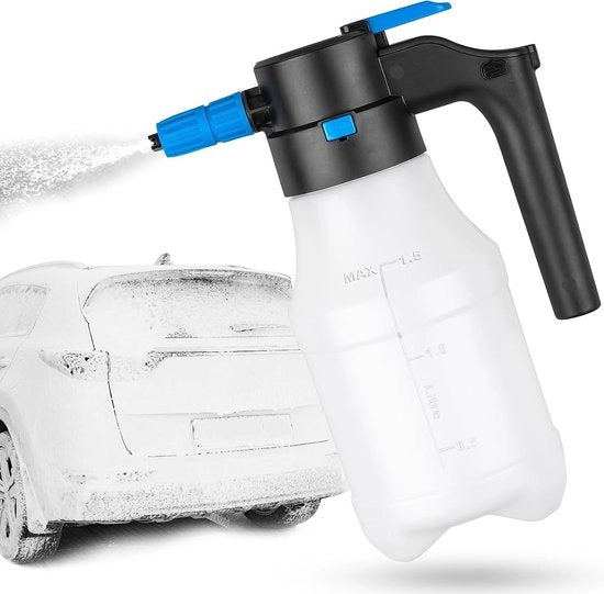 Spazzola Autoscuotente 1,5L - Ricarica via USB - Pistola a Doppia Azione - Per Auto, Giardino e Casa