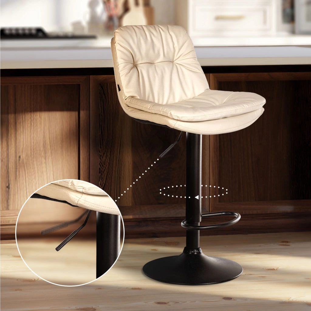 Barhocker Laurel Kunstleder schwarz