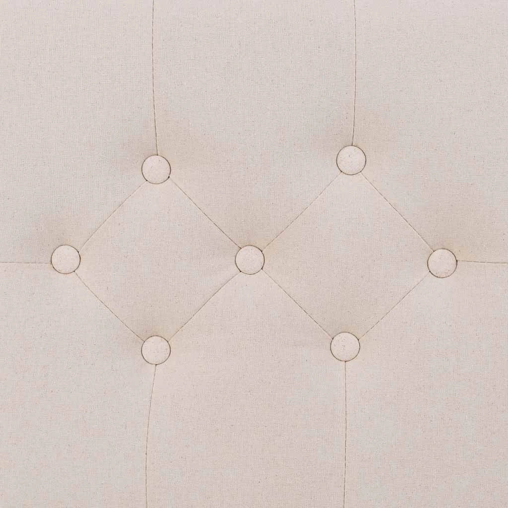 Sgabello imbottita in legno panna 49x46x46h