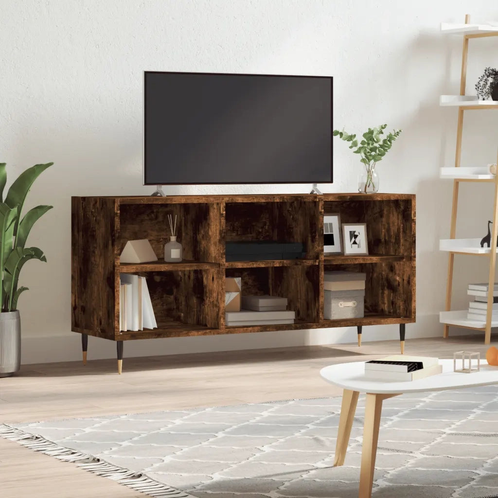 Mobile TV | Armadietto TV | Mobile Porta TV Rovere Fumo 103,5x30x50 cm in Legno Multistrato