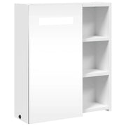 Armadietto Bagno | Armadio da bagno con Specchio e LED Bianco 45x13x52 cm