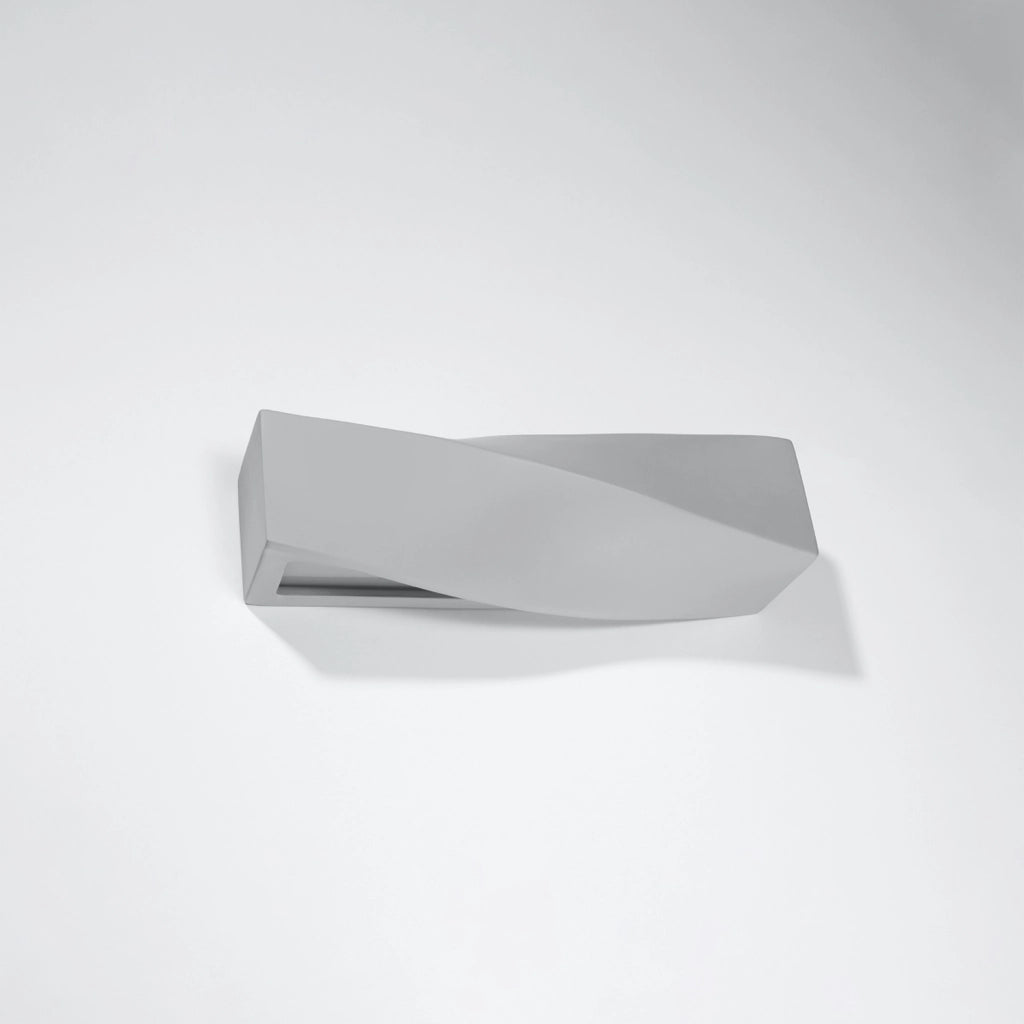 Applique DELTIO grigio/bianco in gesso E27 Pure Lume