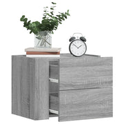 vidaXL Comodini a Muro 2 pz Grigio Sonoma 45x30x35 cm