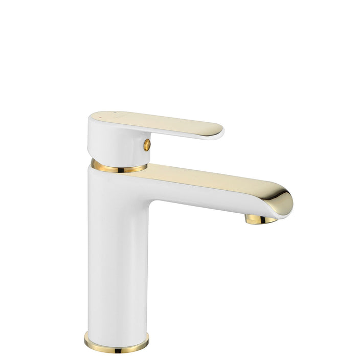 Rubinetto Da Lavabo Rea Bloom White Gold Low