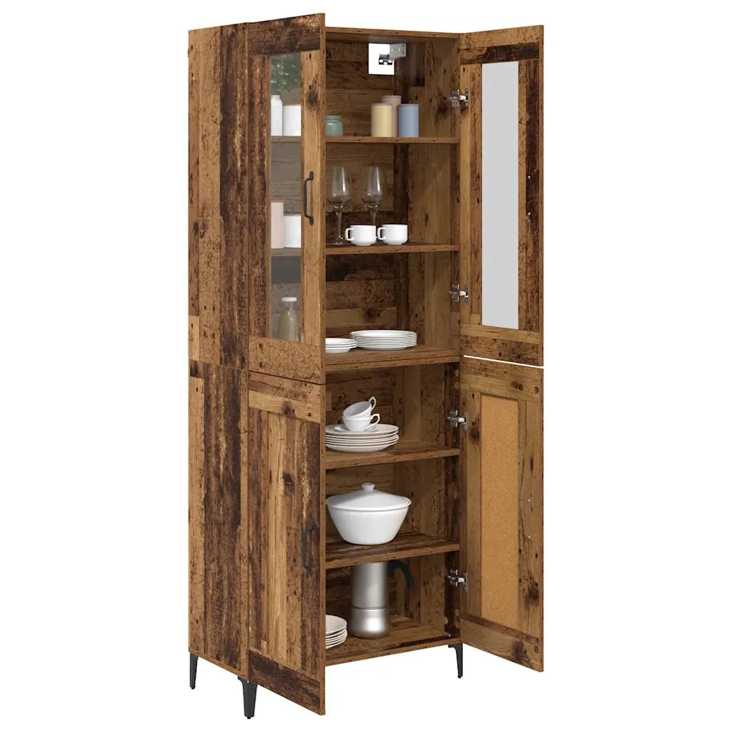Credenza-Buffet-Armadio da cucina Legno vecchio 69,5 x 34 x 180 cm Legno multistrato 279142