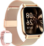 Orologio intelligente da 185 pollici - 2 cinturini - Display diviso - Orologio fitness per sport - Pressione sanguigna - Ossigeno - Frequenza cardiaca