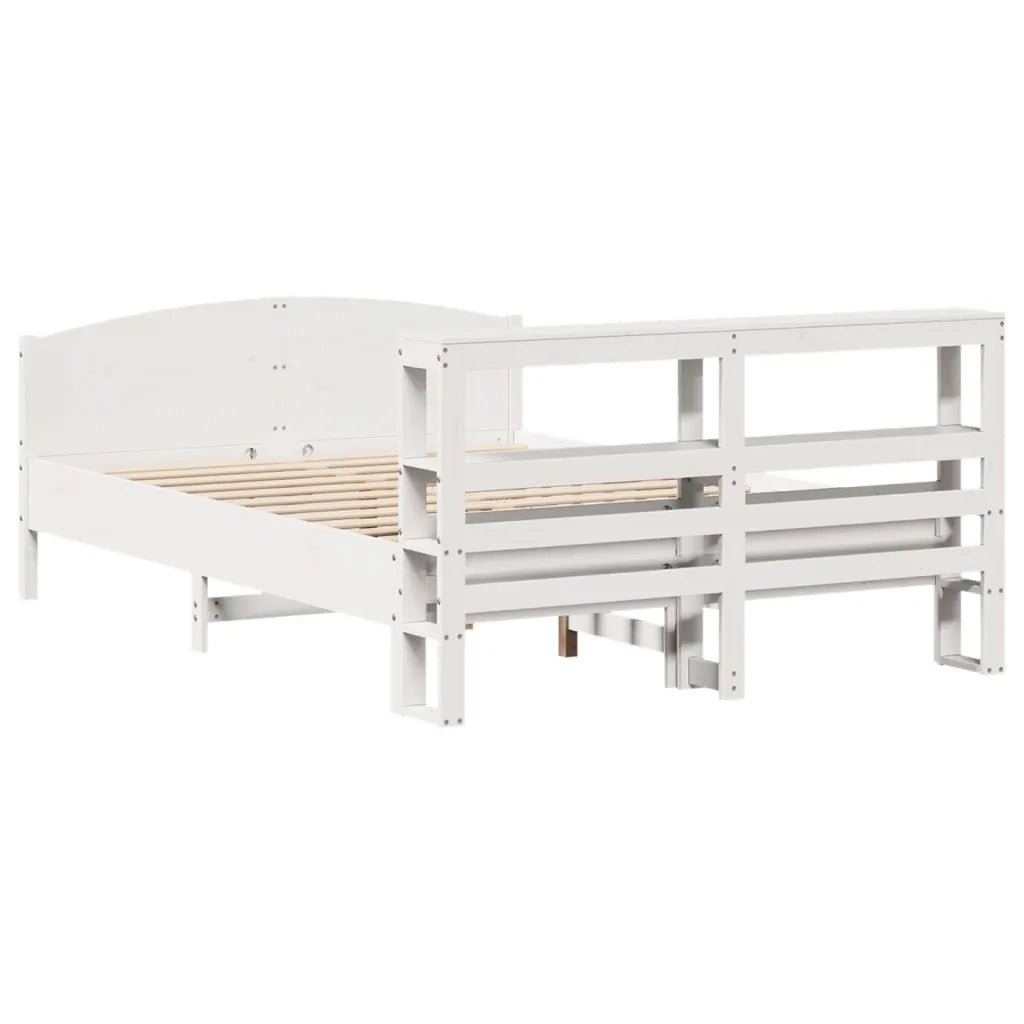 vidaXL Letto senza Materasso Bianco 140x200 cm Legno Massello di Pino