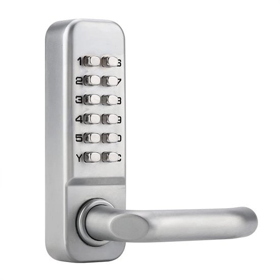 Chiusura digitale per porta interna - Codice 1-11 cifre - Pacchetto di viti - Adatto per porte di ufficio - Chiusura meccanica - Chiusura digitale con combinazione