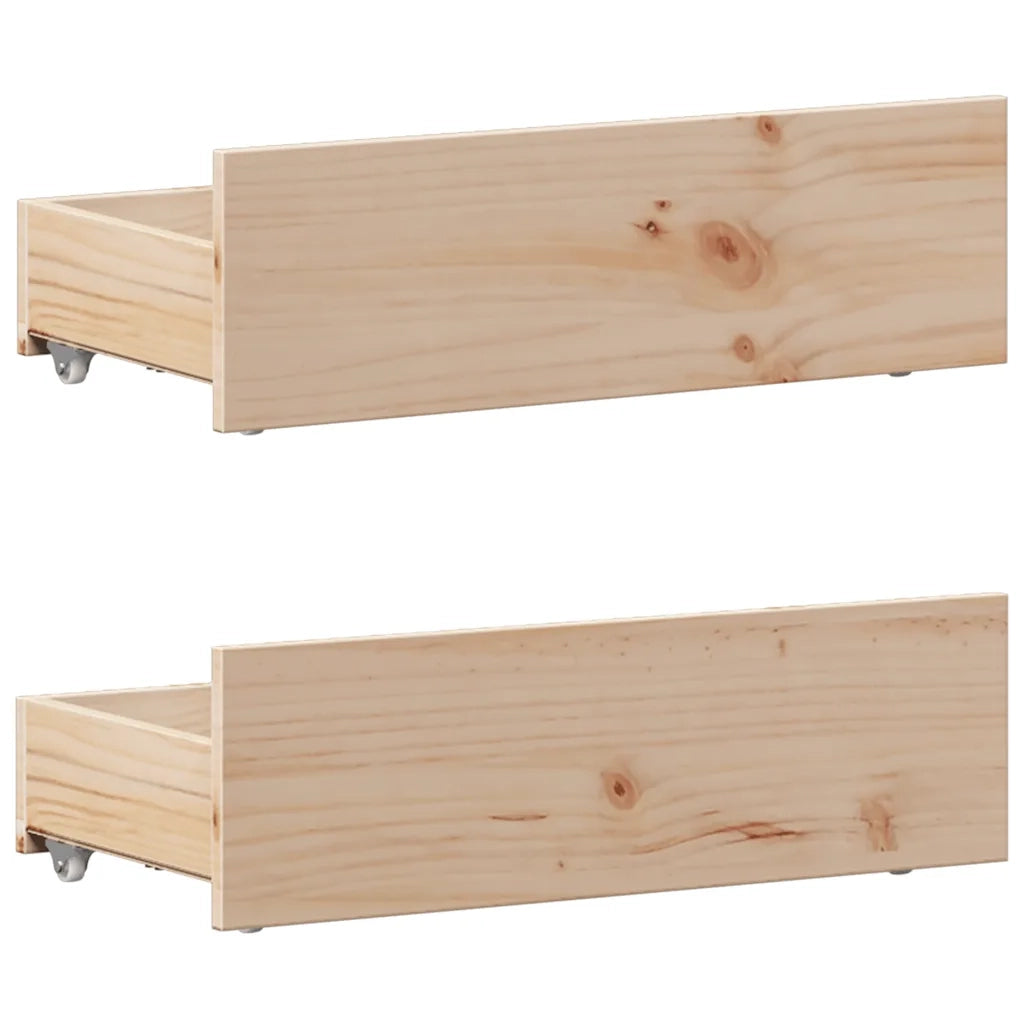 Giroletto senza Materasso con Testiera-Struttura Letto 75x190 cm Massello Pino