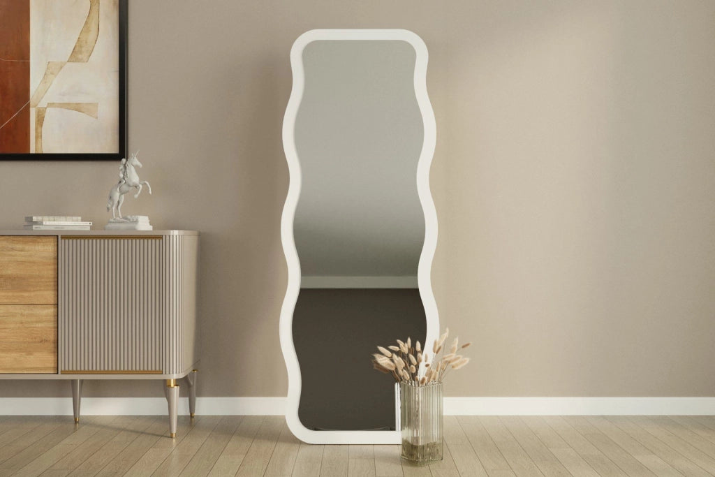 Specchio in legno "Aror" - 50 x 160 cm - Bianco