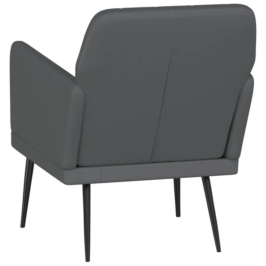 Poltrona-Divano Sedia Grigio 61x78x80 cm Similpelle