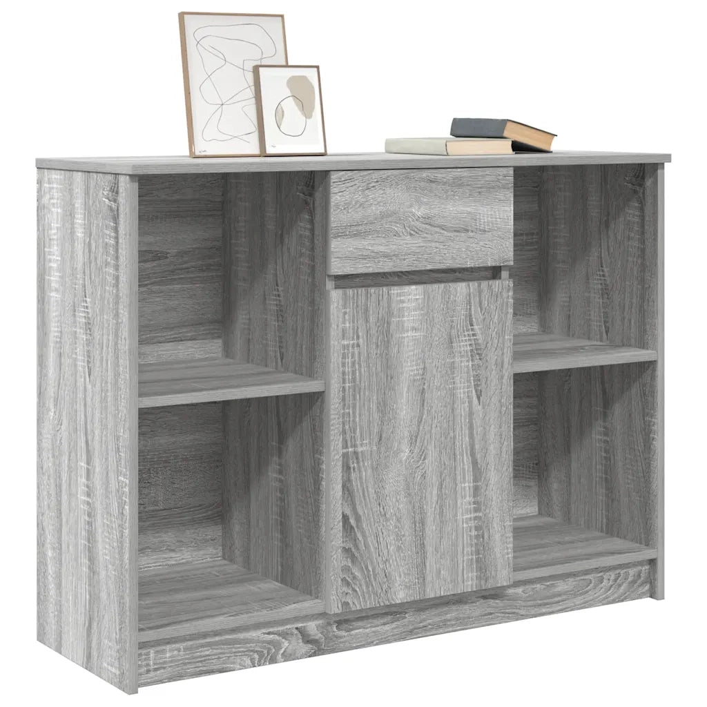 Credenza con Cassetto Grigio Sonoma 101x35x76 cm in Truciolato