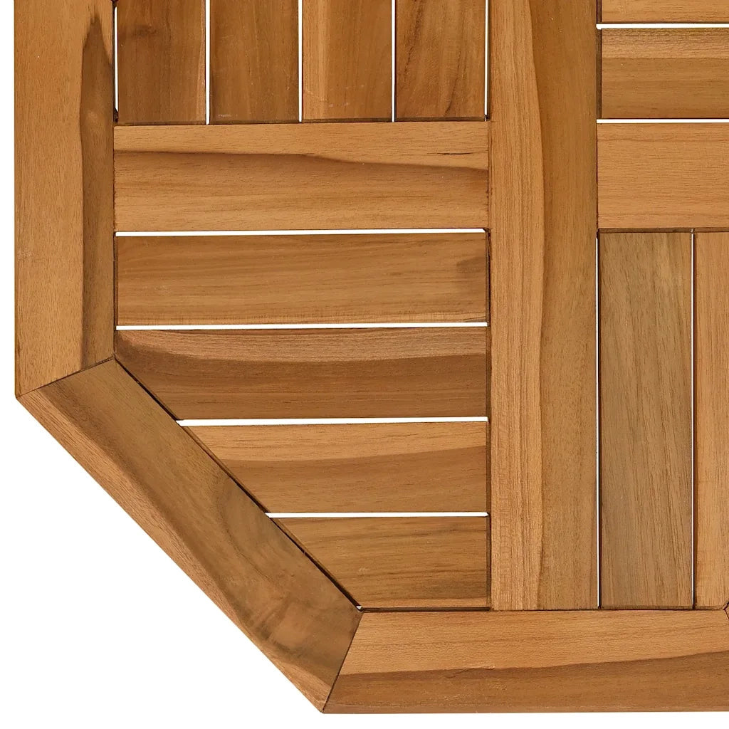 Piano per Tavolo 50x50x2,5 cm Ottagonale Legno Massello Teak 366663