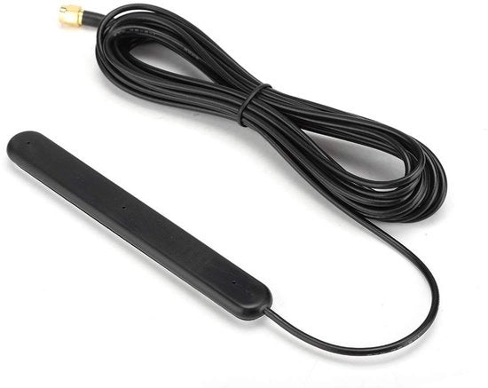 Antenna Radio DAB/DAB+ - 5 m di Cavo - Connettore SMA - Montaggio Autoadesivo - Ampia Ricezione - Ricezione Forte