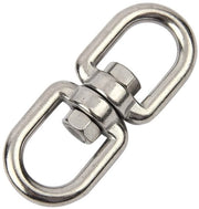 Ferratura Rotativa in Acciaio Inossidabile 304 - Doppio Fine - Occhiello - Anello per Sedili da Esterno - Resistente alla Corrosione - Rotativa Libera