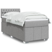 Giroletto a Molle con Materasso Grigio Chiaro100x200 cm Tessuto 3289286