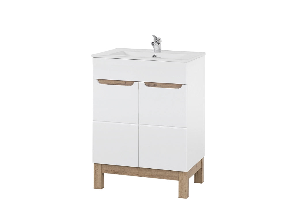 Set mobili bagno 60 cm con lavabo Bali White 60 x 1401 x 1401 cm