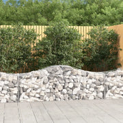 Cesti Gabbioni ad Arco 18 pz 200x50x60/80 cm Ferro Zincato 3145612