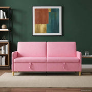 Divano con Storage Rosa 192 x 78 x 87 cm Poliestere 42036987