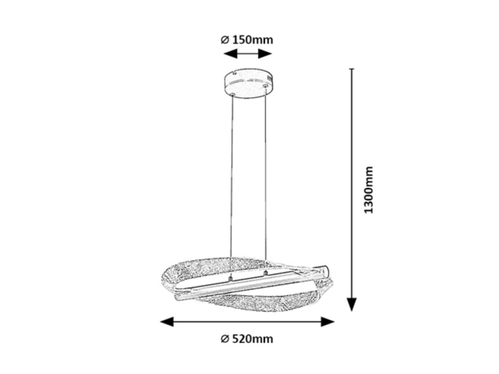 Lampada sospesa LED Olyssia Rabalux oro ondulata IP20