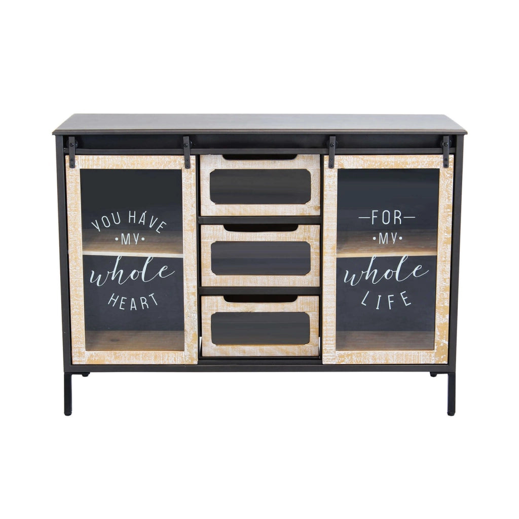Madia in Acciaio Legno cm 108 5x38 5x79 - RANDOLPH