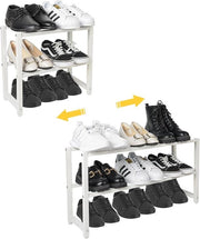 Sistema di Raccordo per Scarpe con Due Livelli per Magazzinaggio Efficiente in Ambiente Domestico