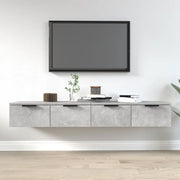 Mobili Pensili 2 pz Grigio Cemento 68x30x20cm Legno Multistrato 3115895