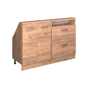 Mobile cucina sottotetto R-Line Rovere dorato/Rovere dorato 120 cm Set di 2 Vicco