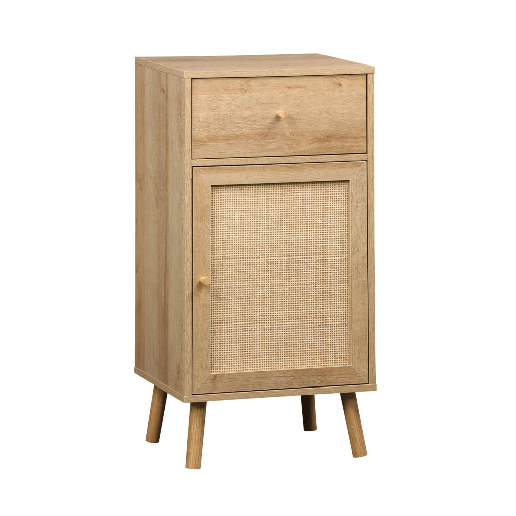 Mobile da bagno decorato in legno, marrone naturale