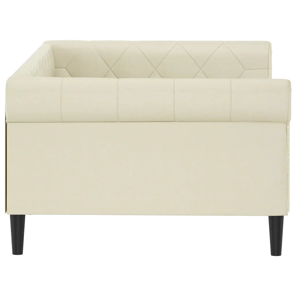 Letto da Giorno Crema 100x200 cm in Similpelle 354232