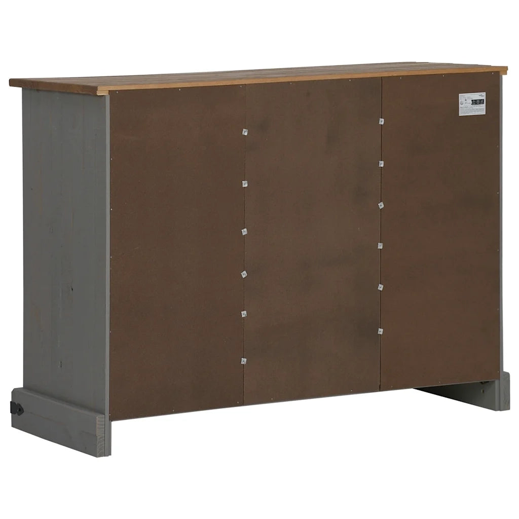 Credenza HALDEN 2 Ante Scorrevoli 112x40x80 cm Legno Massello