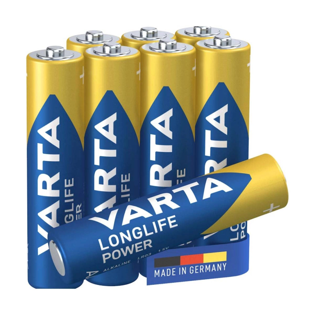 Confezione da 8 pile alcaline AAA 1,5 V ad alta energia  Varta