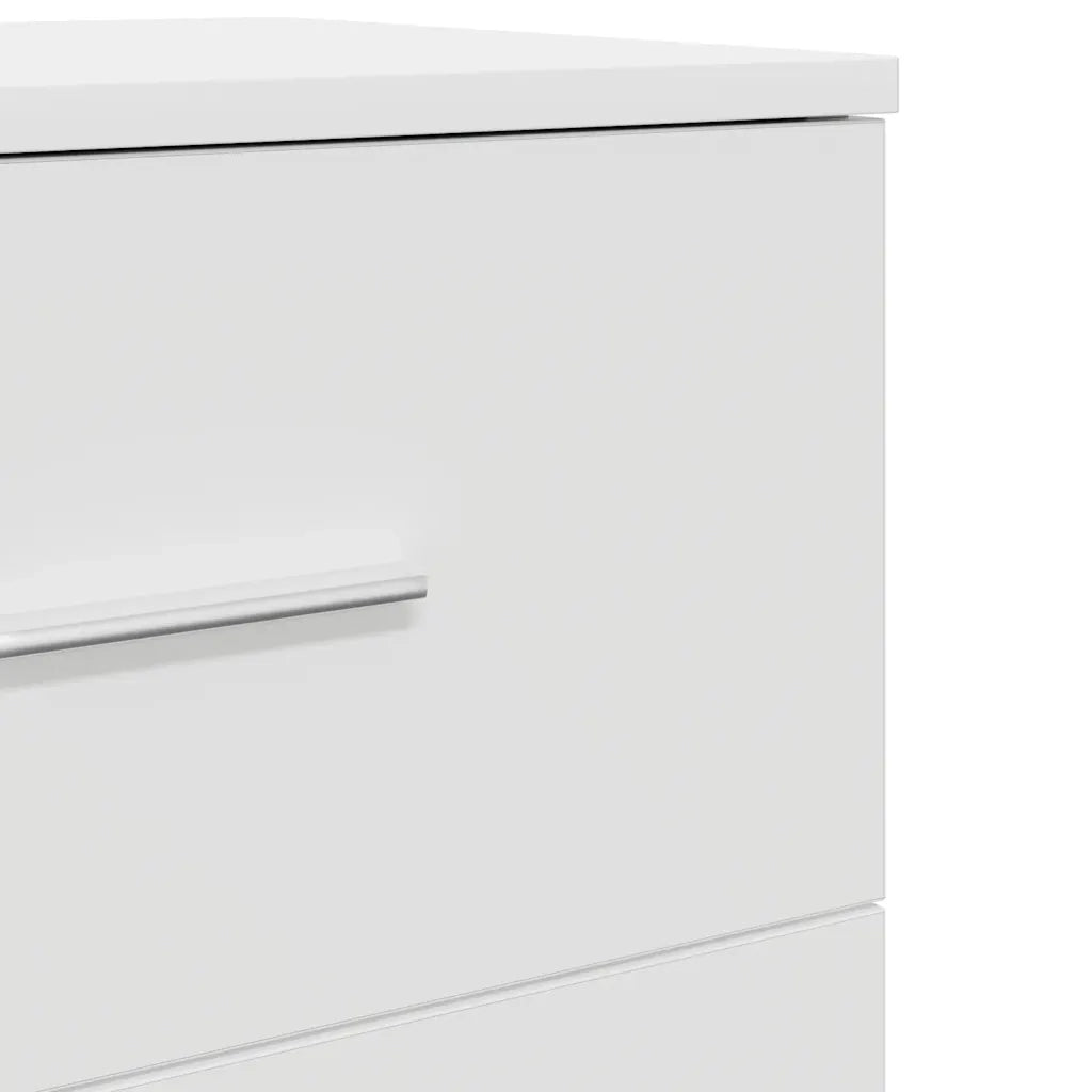 Comodini 2 pz con 2 Cassetti Bianchi 40x36x50 cm