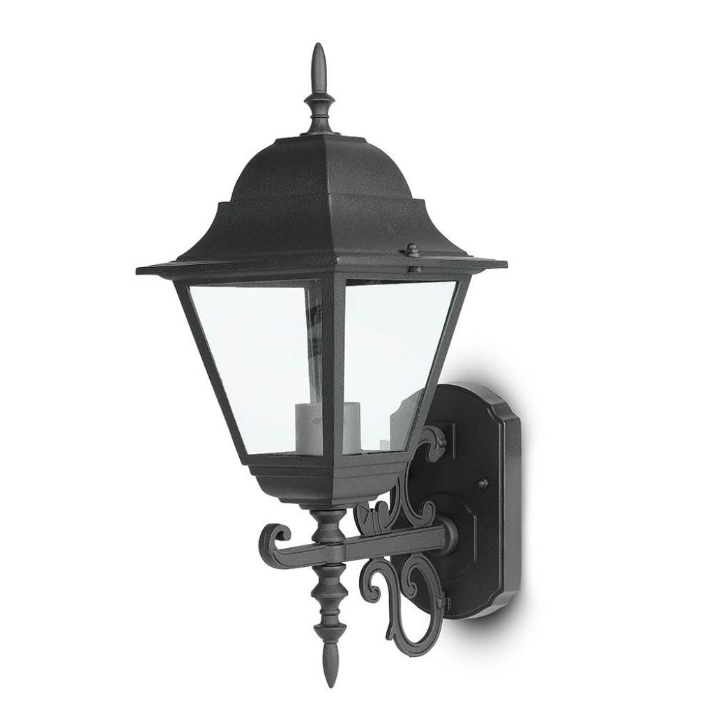 Lampada da parete grande Matt Black Up