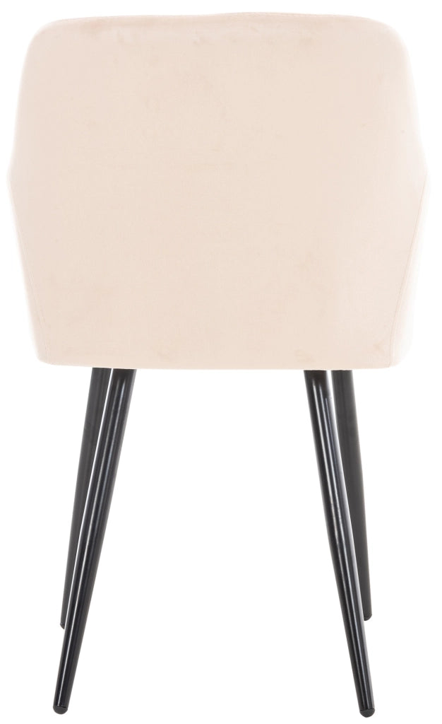 Set di 2 sedie da pranzo Shila Beige,Velluto