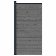 Pannello di recinzione | Recinzione da Giardino WPC e Alluminio Grigio