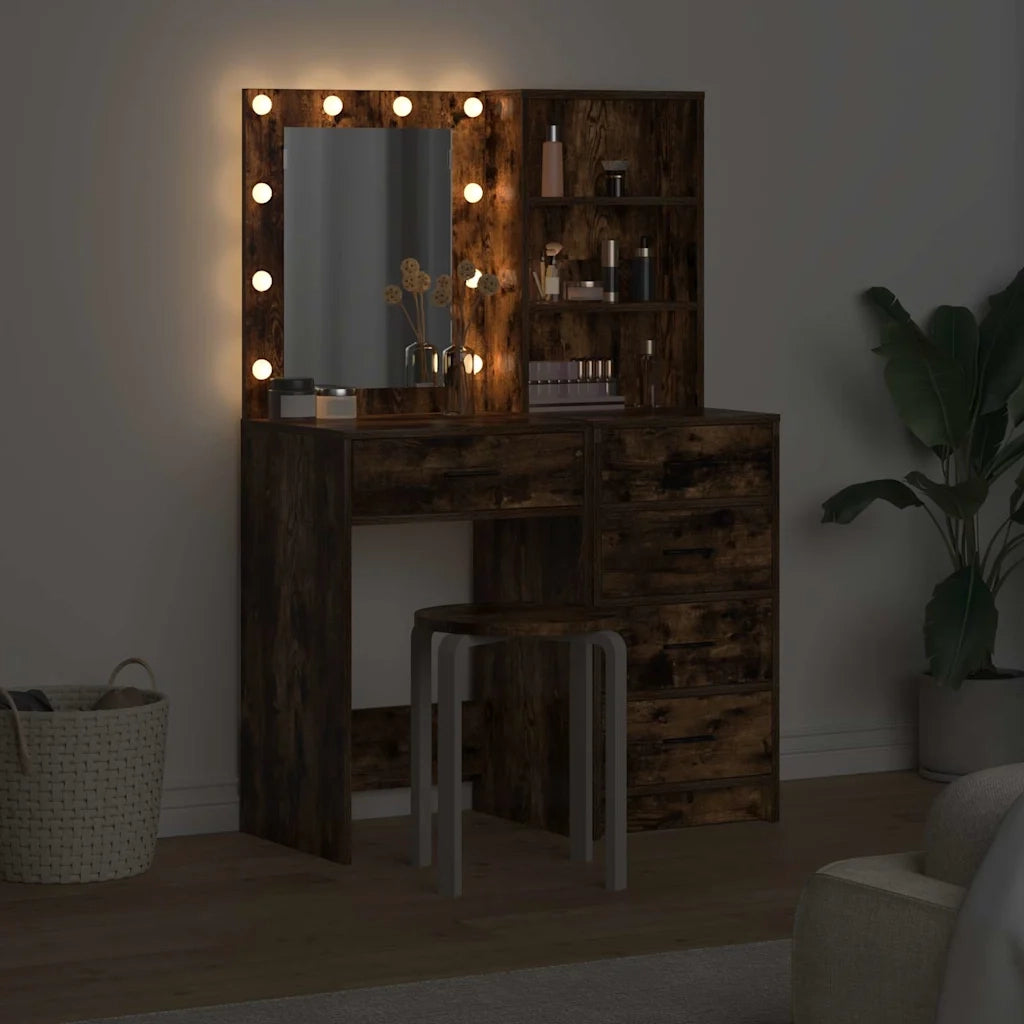 Toeletta | Tavolo da Trucco con cassetto 2 pz Marrone 50 x 41 x 135 cm