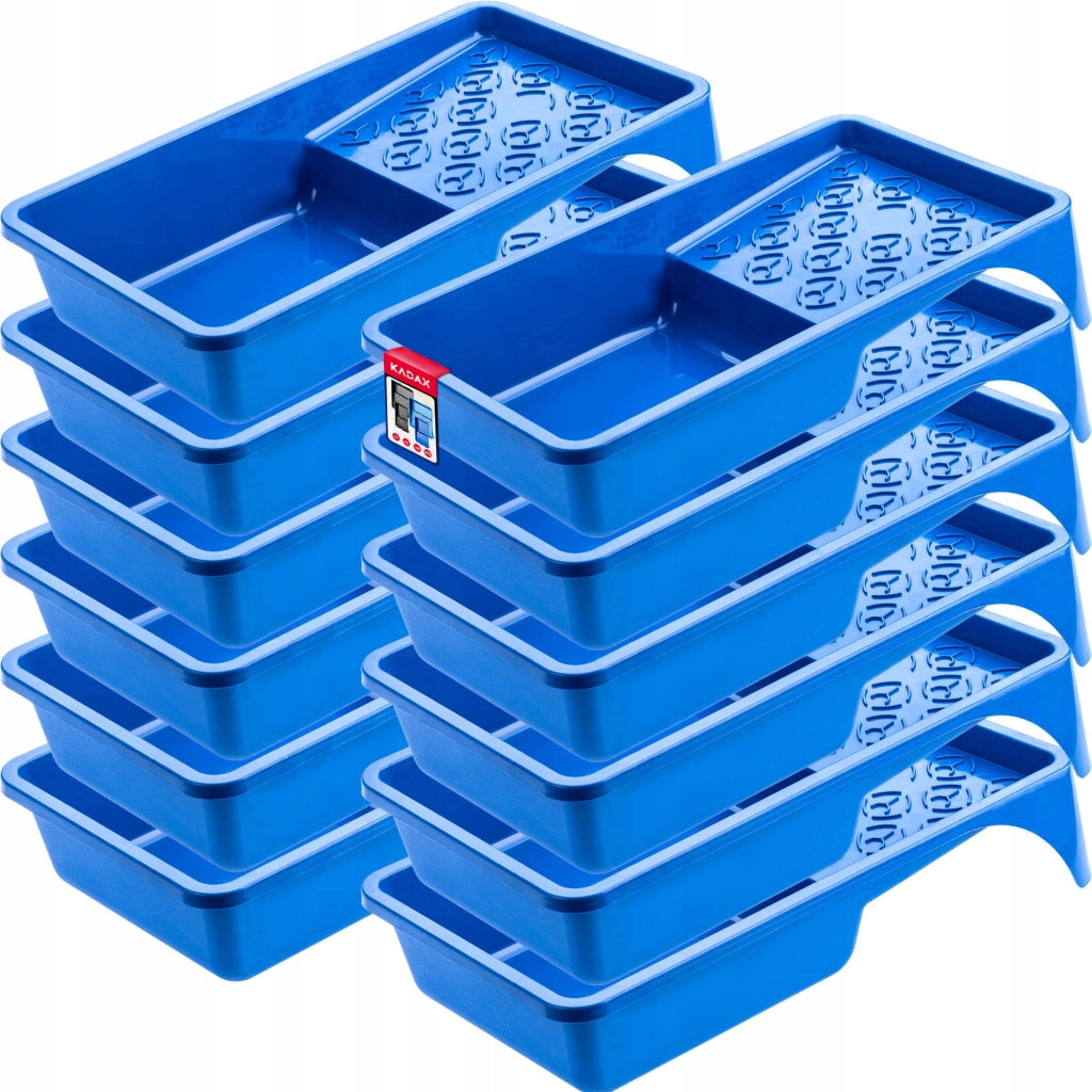 Vassoio per pittura grande KADAX 155x295 mm per rullo da pittura, set di 12 vassoi per rulli da pittura