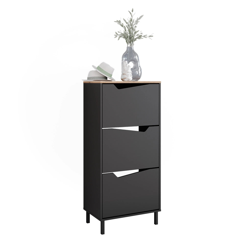Vicco Scarpiera da ingresso Antracite/Artisan 60 x 129.5 cm con 3 scomparti