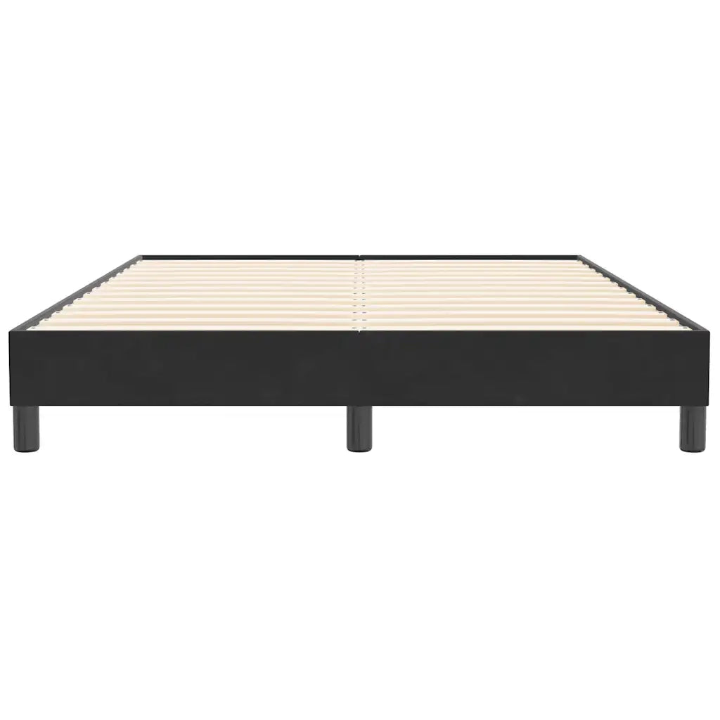 vidaXL Giroletto a Molle senza Materasso Nero 140x210 cm in Velluto