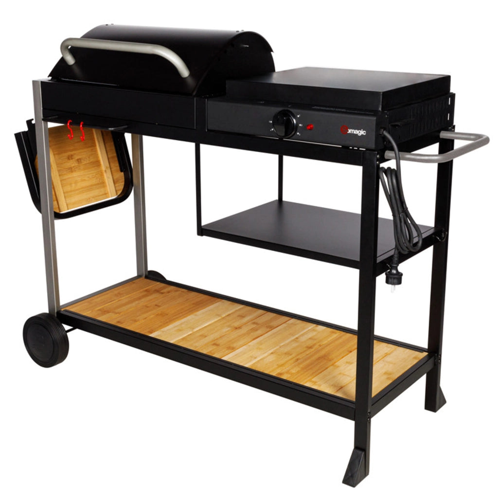 Somagic - Duo Barbecue carbone + plancha elettrica Broadway