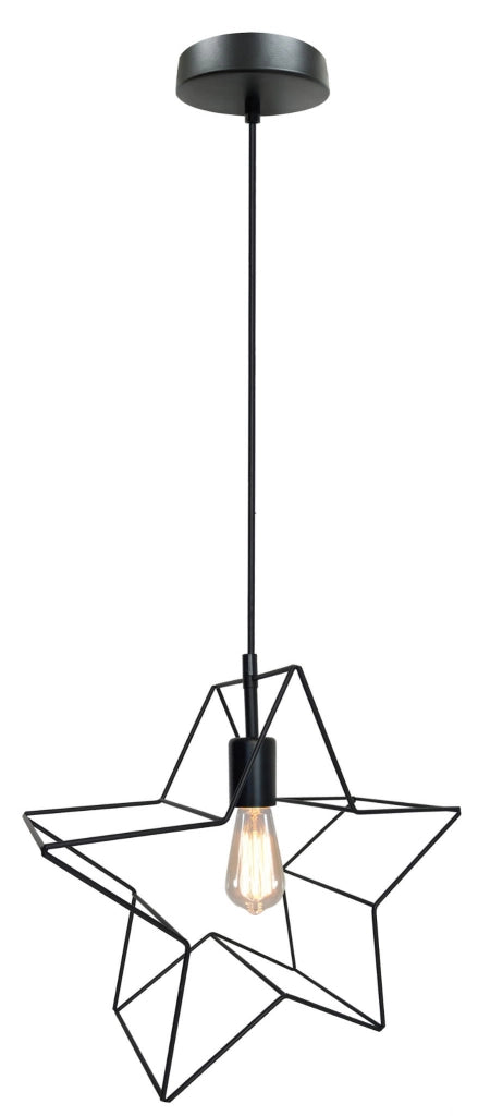 Lampada a sospensione Candellux Gwiazdka nera E27 120cm
