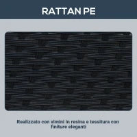 Set Mobili da Giardino 5pz Set Tavolo da Pranzo con 4 Sedie con Cuscini Combinabili a Rettangolo, Nero, 109x109x72 cm