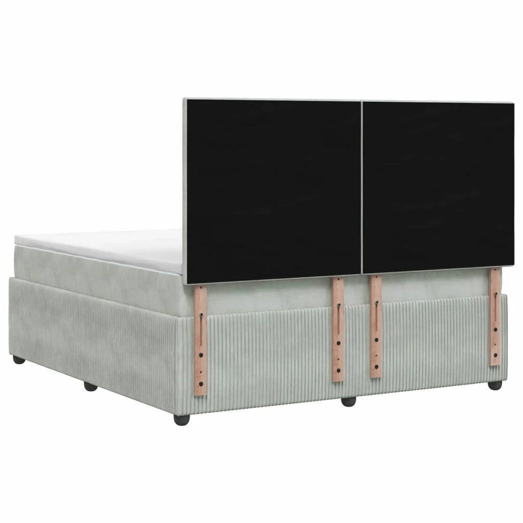 Letto box spring con materasso Grigio Chiaro 180 x 200 cm 3454655